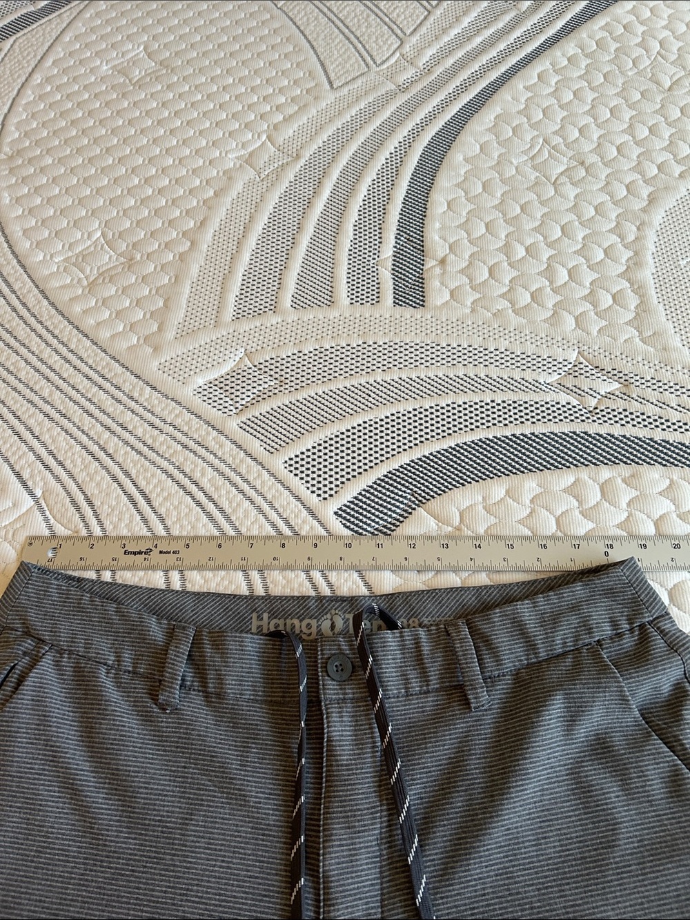 Hang Ten Men's Gray Micro-Stripe Hybrid Shorts 38 - Picture 8 of 10